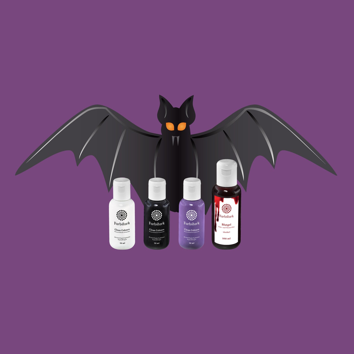 Vampire body painting set (150 ml intense body colour & 100 ml SFX blood gel)